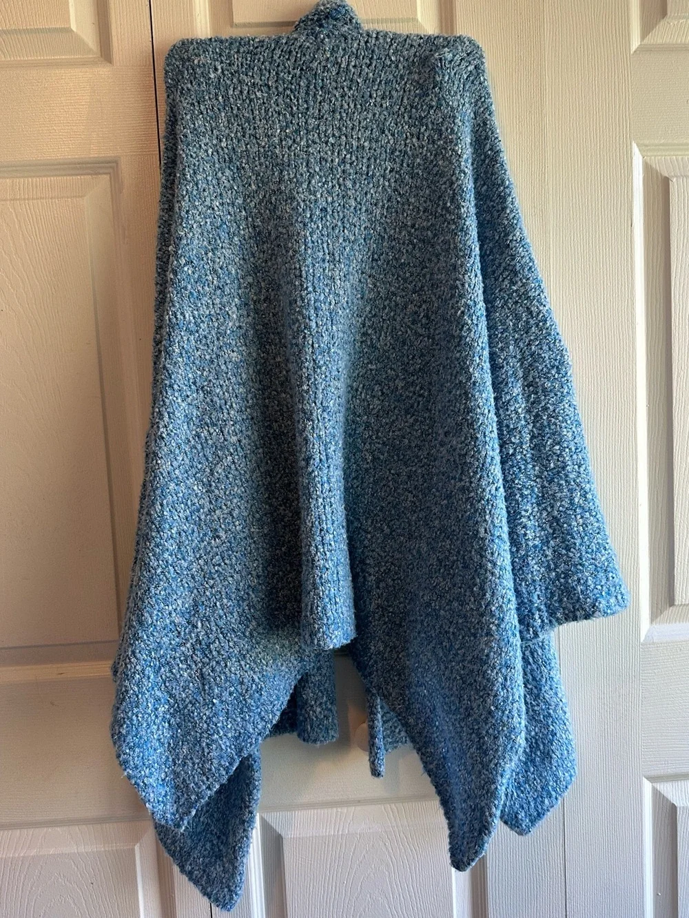 Free People BFF Cardigan Soft Stretchy Sky Blue Bouclé Open Cardigan
